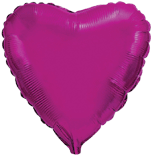 18" сердце б/р пурпурное 201500 PU фольга