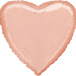9" серце-міні рожеве-золото 202500 RG фольга