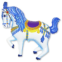 Лошадь Цирковая 902693 Фольга синяя