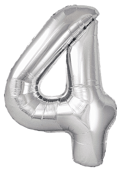 Цифра 4 Flexmetal Slim СРІБЛО ( 901914 P)