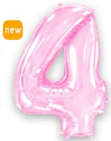 Цифра 4 пастель-розовая Flexmetal