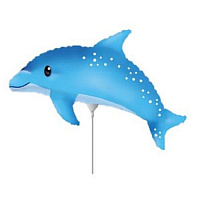 Дельфін милий міні *14 902883А Фольга блакитний