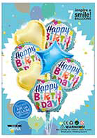 Набір кульок FBS-99 "Happy Birthday" блакитний 7шт.