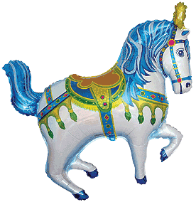Кінь ярмарковий 901668 Фольга блакитний