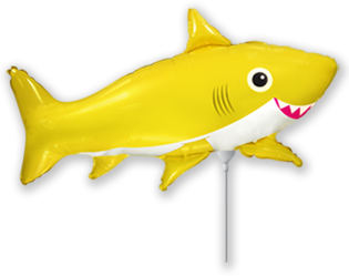 Весела акула жовта міні *14 902781 Фольга