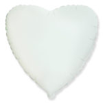 9" серце-міні біле 202500 В фольга