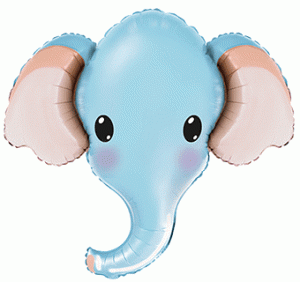 Голова слона (синя) 901805 A Фольга