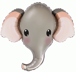 Голова слона (серая) 901805 G Фольга