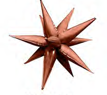 Фольгована зірка 3D бронзова 27,5"