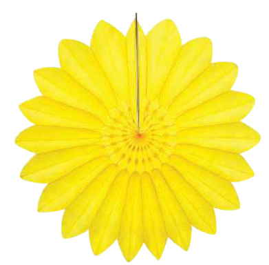 Квітка жовта паперова 67 см Paper Fantasies