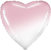 18" серце б/м  рожевий градієнт 201500BGRS  фольга