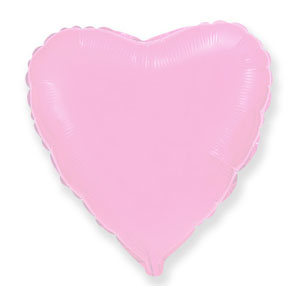 18" серце б/м пастель рожеве 201500 RS фольга