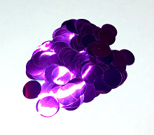 Конфетти КРУГ МАЛЕНЬКИЙ фиолетовый металлик 1,2 см