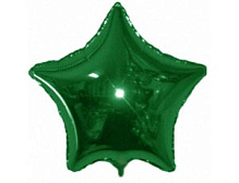 9" звезда б/р зелёная 302500 VE фольга