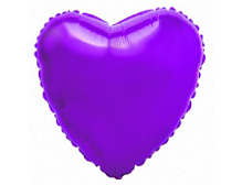 9" серце-міні фіолетове 202500 V фольга