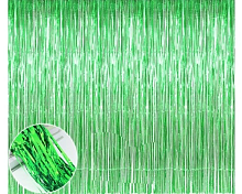 Декоративна шторка для фотозони - зелена 1*2 м