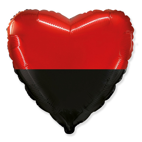 18"  сердце Флаг Красно-Черный