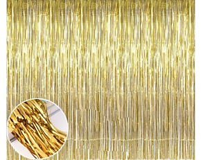 Декоративна шторка для фотозони - золото 1*2 м