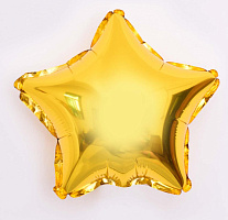 10" зірка б/м золото фольгована
