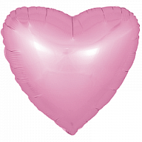 18" серце б/м SATIN пастель рожеве 201500 SPRS фольга