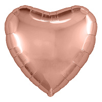 19" сердце розовое-золото Агура