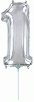 Цифра 1 Міні Flexmetal СРІБЛО (902761P) з клапаном