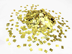 Конфетті КВАДРАТНІ золото (1уп.=100 гр.)
