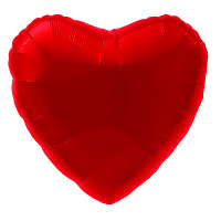 Шар фольгована Мини сердце 9* красный