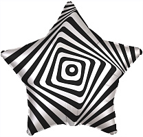 752364 21* зірка з малюнком мистик ілюзія чорно-біла Agura 