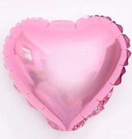10" сердце розовое фольгированное
