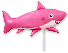 Весела акула рожева міні *14 902781 Фольга