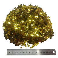 Конфетті КВАДРАТНІ 3*3 мм золото (1уп.=100 гр.)