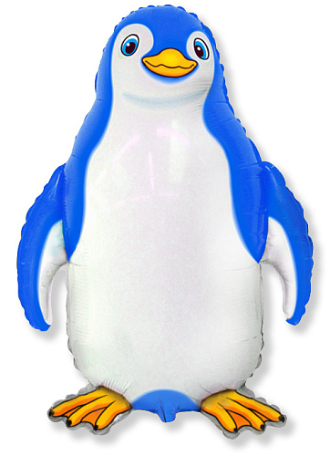 Пингвин счастливый 901745 Фольга голубая