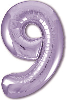 Цифра 9 Slim Agura Пастель-Фіолетовий (102 см / 40') 755259