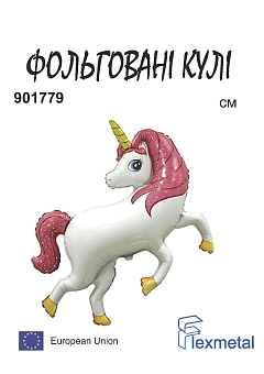 Єдиноріг рожевий В901779 Фольга (в упаковці)