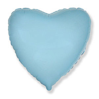 9" серце-міні пастель-блакитне 202500  фольга