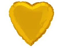 9" серце-міні золоте 202500 O фольга