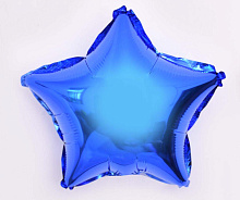10" зірка б/м синя фольгована