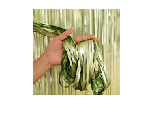 Декоративна шторка для фотозони - оливковий (сатин) 1*2 м