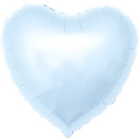 Шар фольгована серце 18* нежно-голубой Agura