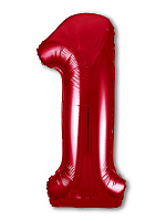 Цифра 1 Slim Agura Красный (102 см / 40')