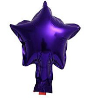 5" звезда пурпурная фольгированная