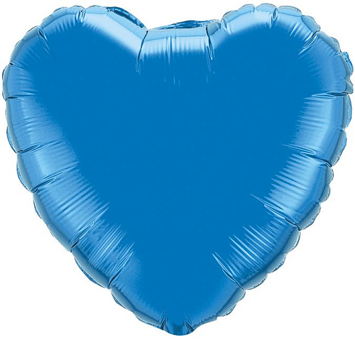 4" сердце мини синее 