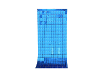 Декоративна шторка для фотозони "Квадратна"- синій 1*2 м