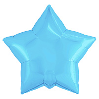 Шар Звезда 30"/76,5см Холодный голубой