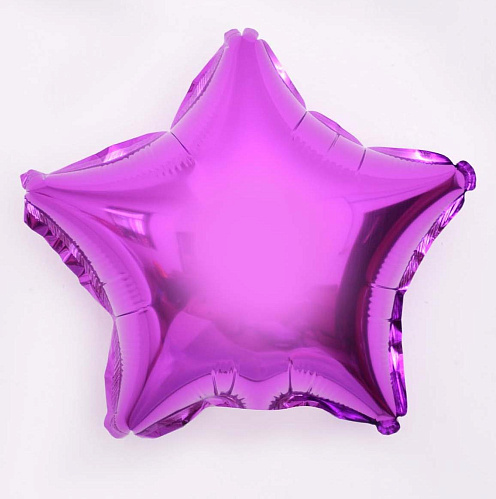 10" звезда фиолетовая фольгированная