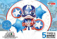 Набір кульок FF-TAZ019 "Малюк Капітан-Америка" 5шт.