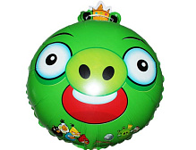 Китай еластопластик ЕНГРІ БЬОРДС Зелений Свин кулька 17"(43см)х17"(43см)