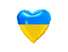 212505 Сердце минни 9" Украинский флаг