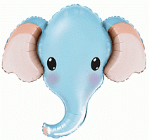 Голова слона (синяя) мини фольга